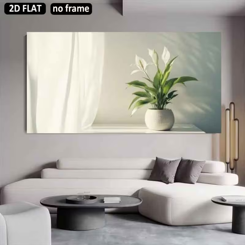 2D Flat, 2D Flat 1pc 31.49X62. - đánh giá và giá Peace Lily White